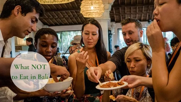 travelers trying Bali food on Ubud Food Festival