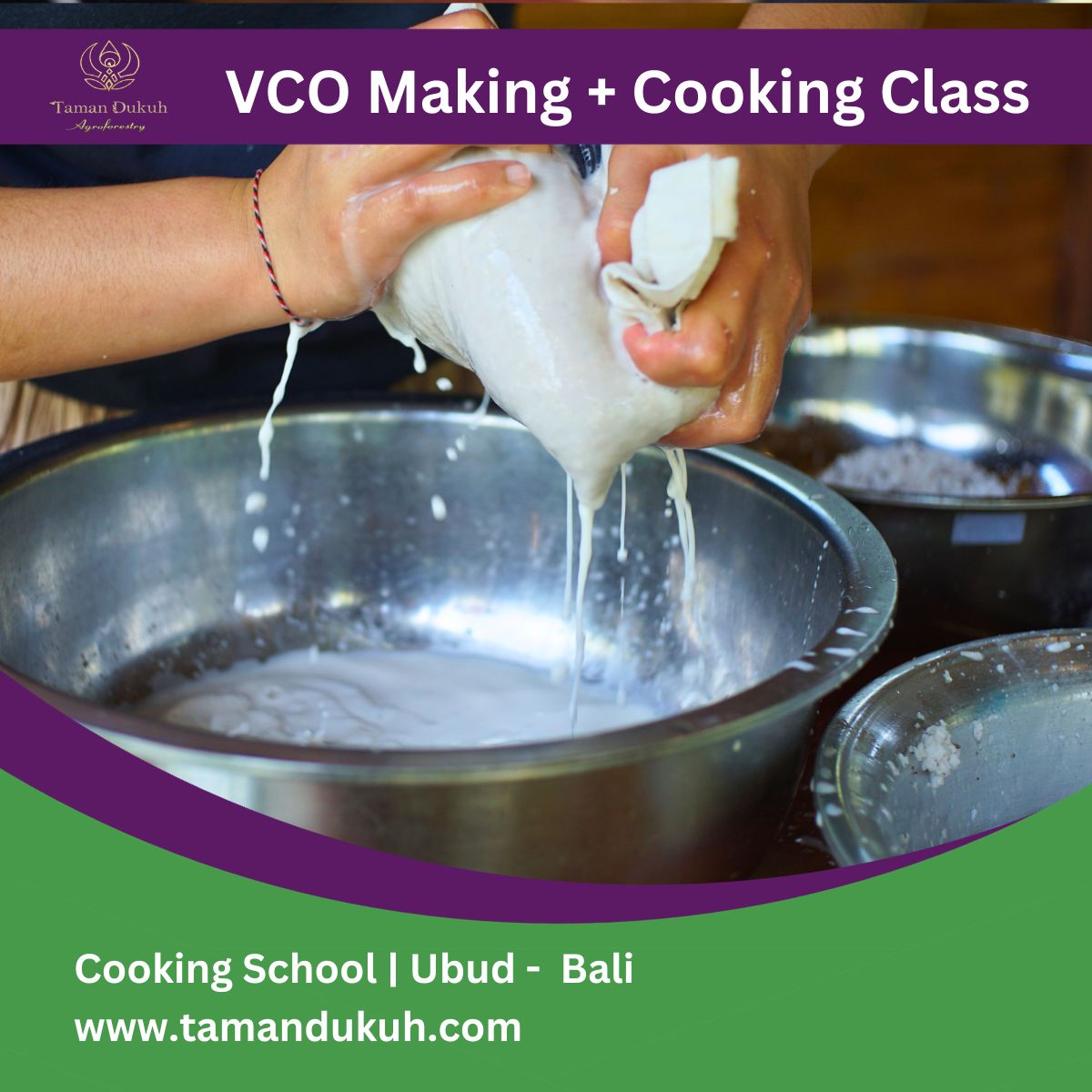 Taman Dukuh VCO making and cooking class